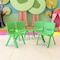 Flash Furniture Green Plastic Stackable School Chair with 12'' Seat Height, PK4 4-YU-YCX4-001-GREEN-GG - alternate 1